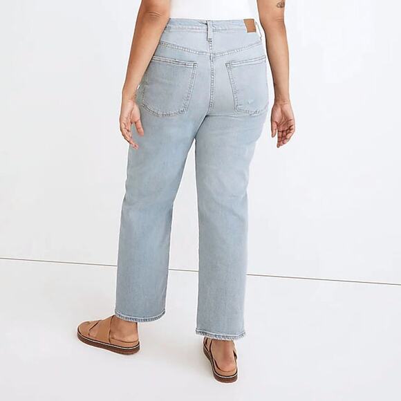 Madewell The Perfect Vintage Straight Danby Knee-Rip Edition Jeans Size 29 - Picture 13 of 16